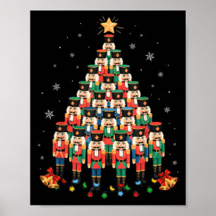 Funny Nutcracker Christmas Tree Xmas Men Women Kid Poster