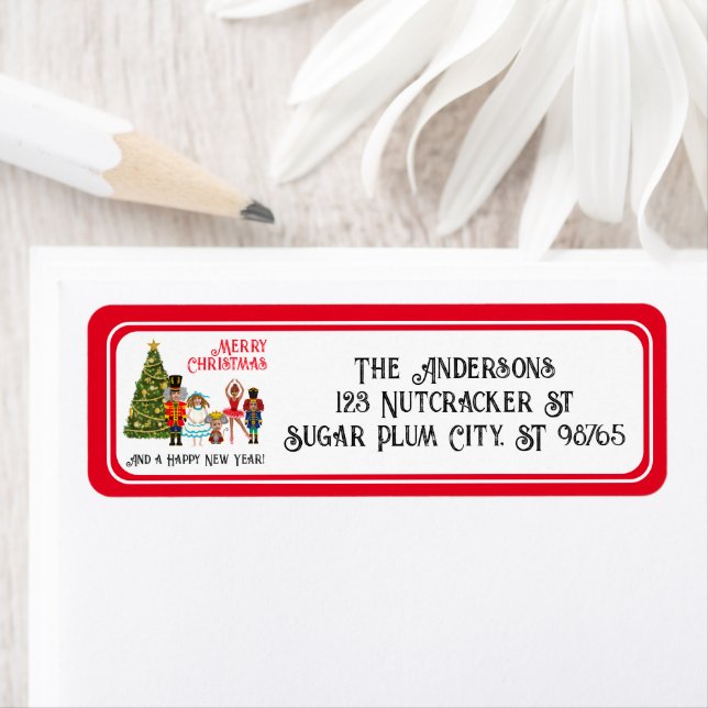 Funny Nutcracker Family of Five Red Christmas (Insitu)