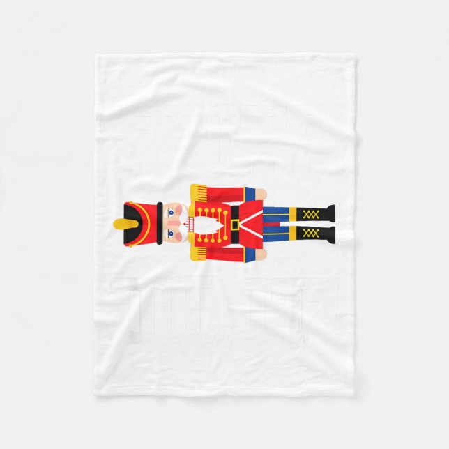 Funny Nutcracker Fritz Did It Clara Christmas Ball Fleece Blanket (Front)