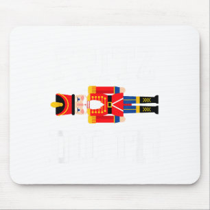 Funny Nutcracker Fritz Did It Clara Christmas Ball Mouse Mat