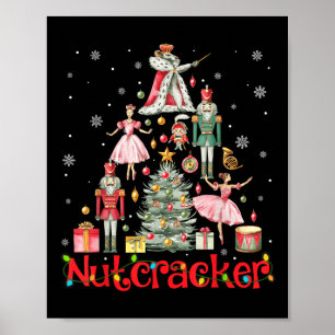 Funny Nutcracker Squad Christmas Tree 2024 Men Wom Poster