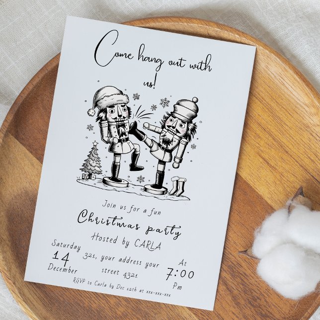Funny nutcrackers Christmas party  Invitation (Creator Uploaded)