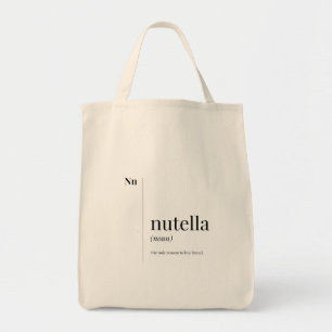 Funny Nutella Definition Tote Bag
