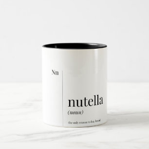 Funny Nutella Definition Two-Tone Coffee Mug