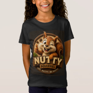 Funny Nutty Squirrel Kids Fine Jersey Graphic .. T-Shirt