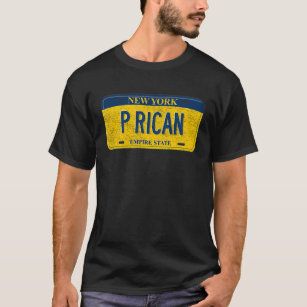 Funny NY State Vanity License Plate P RICAN T-Shirt