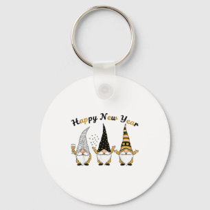 Funny Nye Gnome Shirts For Women, Happy New Year 2 Key Ring