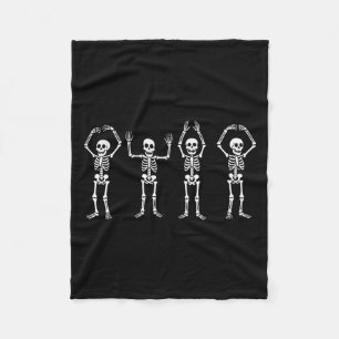 Funny O-h-i-o State Skeleton Ohio Vintage Hallowee Fleece Blanket