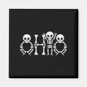 Funny O-h-i-o State Skeleton Ohio Vintage Hallowee Magnet