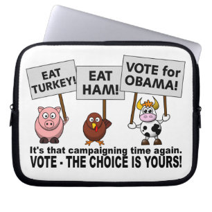 Funny OBAMA 2012 laptop sleeve