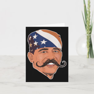 Funny Obama Moustache American  Card