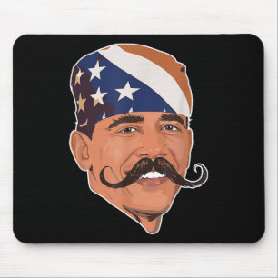 Funny Obama Moustache American Mouse Mat