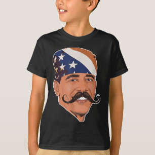 Funny Obama Moustache American T-Shirt