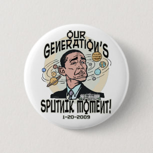 Funny Obama Sputnik Moment 6 Cm Round Badge