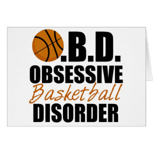 Funny Obsessive Basketball Disorder Card