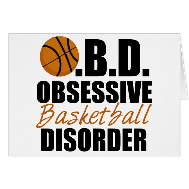 Funny Obsessive Basketball Disorder Card (Front Horizontal)