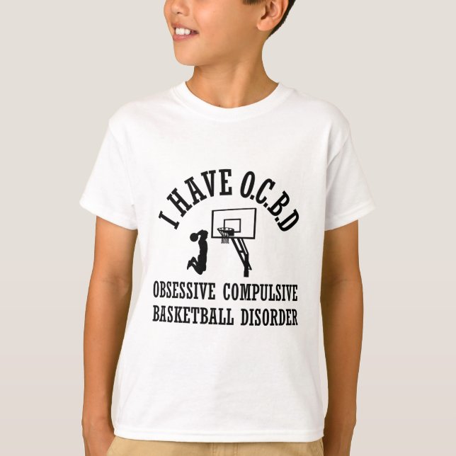 Funny Obsessive Compulsive Basketball Disorder T-Shirt (Front)