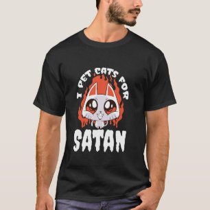 Funny Occult and Satanic Pentagram Cat Lover Satan T-Shirt
