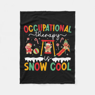 Funny Occupational Therapy Christmas Occupational Fleece Blanket