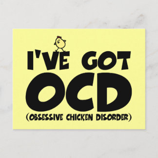 Funny OCD chicken Postcard