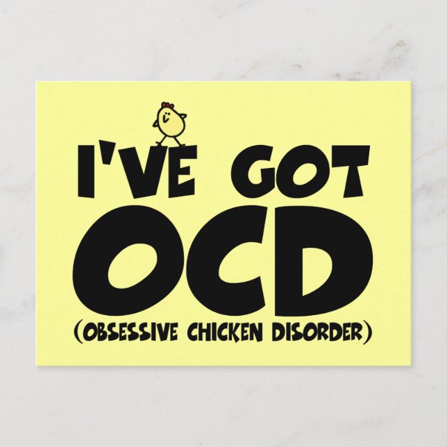 Funny OCD chicken Postcard (Front)