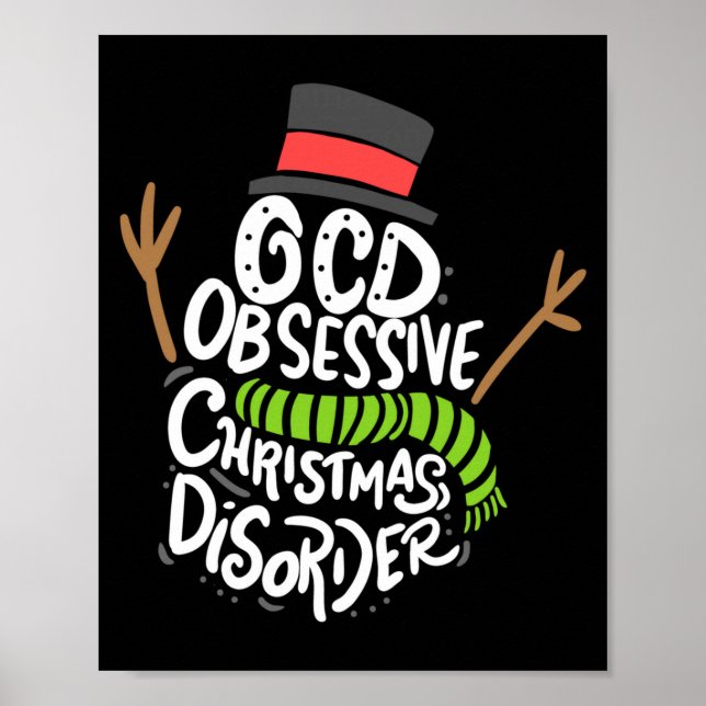 Funny ocd - obsessive christmas disorder poster (Front)
