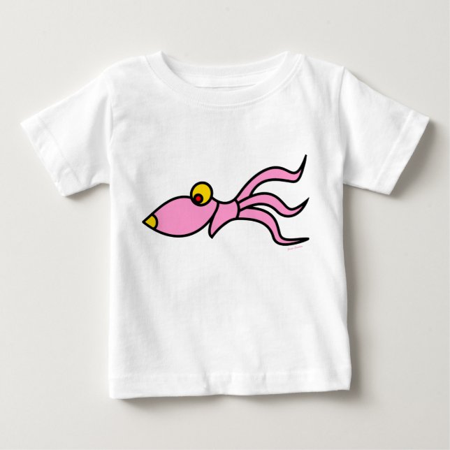 funny octopus babyshirt baby T-Shirt (Front)