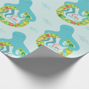 Funny Octopus Christmas Wrapping Paper