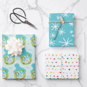 Funny Octopus Christmas Wrapping Paper Sheet