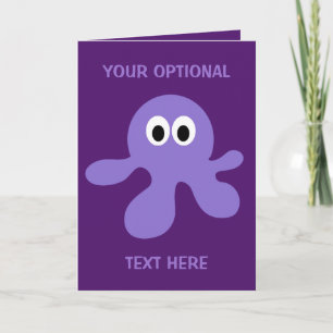 Funny Octopus custom greeting card