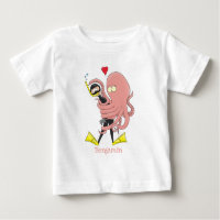 Funny octopus hugs diver cartoon humour