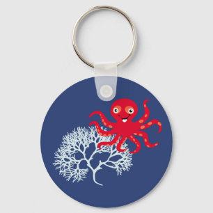 Funny octopus key ring