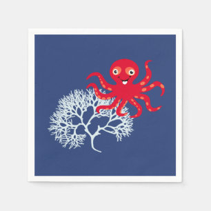 Funny octopus napkin