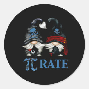 Funny Octopus Pi Day Symbol For Math Teacher Pirat Classic Round Sticker