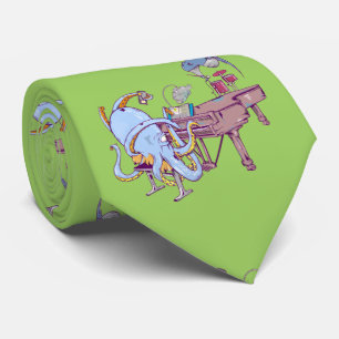 Funny Octopus playing a piano Tie