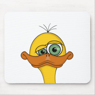 Funny Odd Duck Cartoon Mouse Mat
