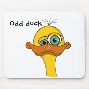 Funny Odd Duck Cartoon Mouse Mat