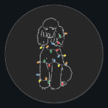 Funny Odle Christmas Tee Shirt - Cute Odle With Ch Classic Round Sticker<br><div class="desc">Funny Odle Christmas Tee Shirt - Cute Odle With Christmas Lights - Uni Adults - Black - Short Sleeve -</div>