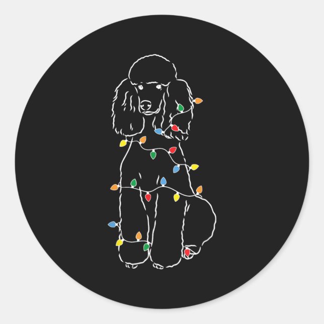 Funny Odle Christmas Tee Shirt - Cute Odle With Ch Classic Round Sticker (Front)