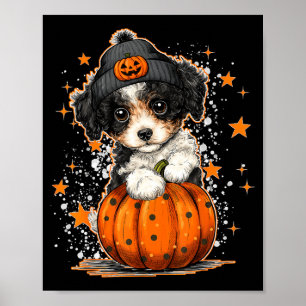 Funny Odle Dog Halloween Pumpkin Graphic For Lover Poster
