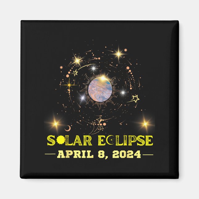Funny Of Solar Eclipse April 8 Path Magnet (Front)