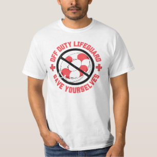 Funny Off Duty Lifeguard Save Yourselves Swimming T-Shirt