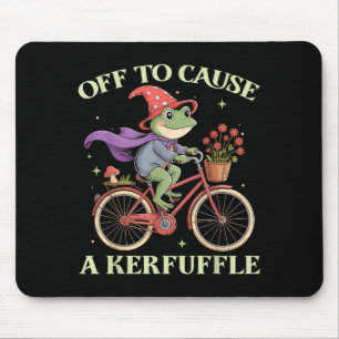 Funny Off To Cause A Kerfuffle Whimsical Wizard Fr Mouse Mat