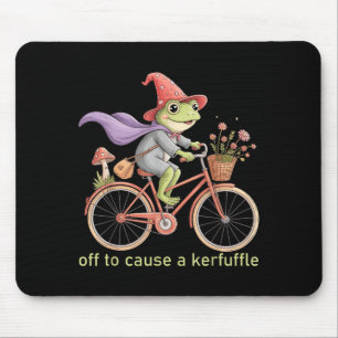 Funny Off To Cause A Kerfuffle Whimsical Wizard Fr Mouse Mat