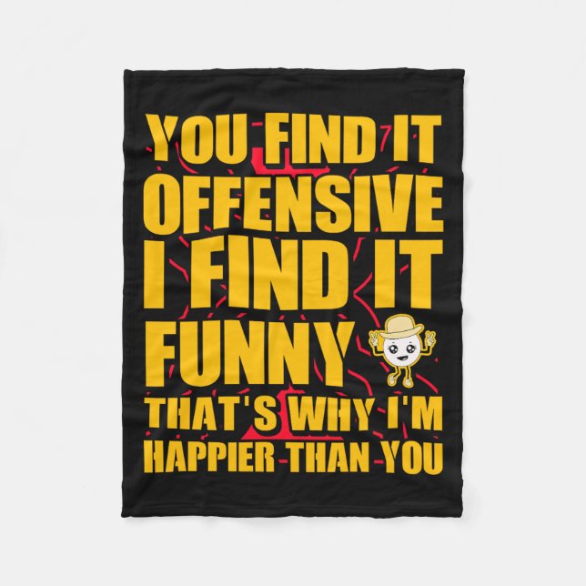 Funny Offensive Sarcastic Humour Quote Witty Fleece Blanket (Front)