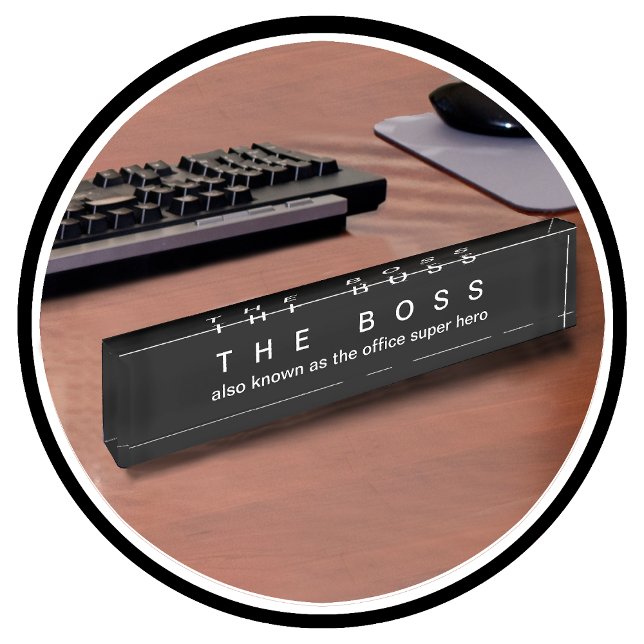 Funny Office Boss Executive Gift Nameplate (Creator Uploaded)