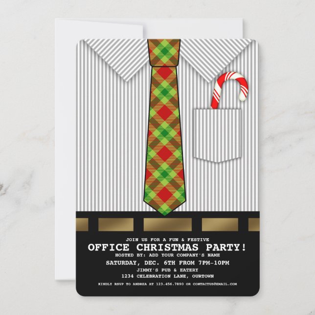Funny Office Christmas Party Invitation (Front)