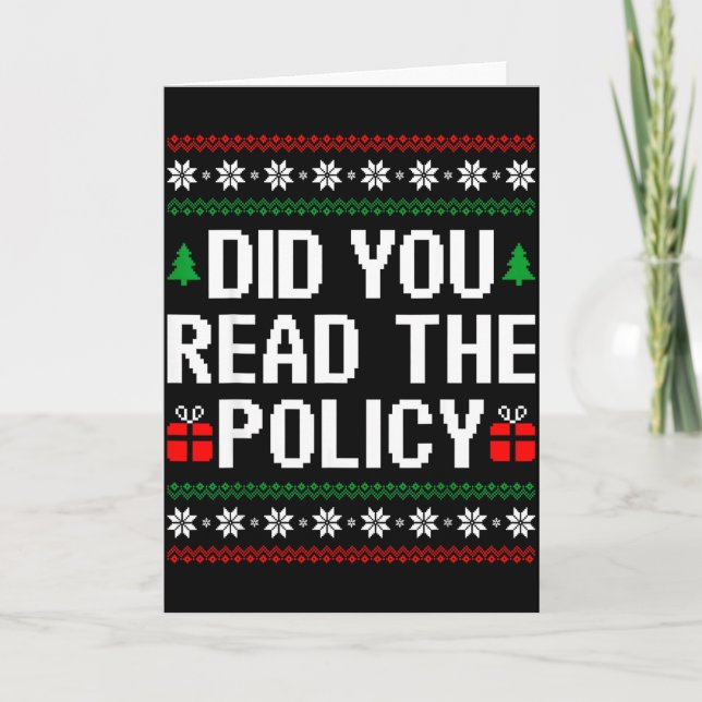 Funny Office Christmas Squad Did You Read The Licy Card (Front)