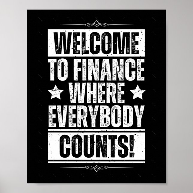 Funny Office Finance Sticker1  Poster (Front)