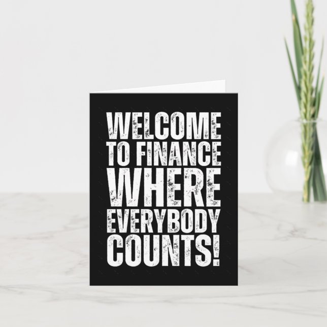 Funny Office Finance Sticker3  Card (Front)